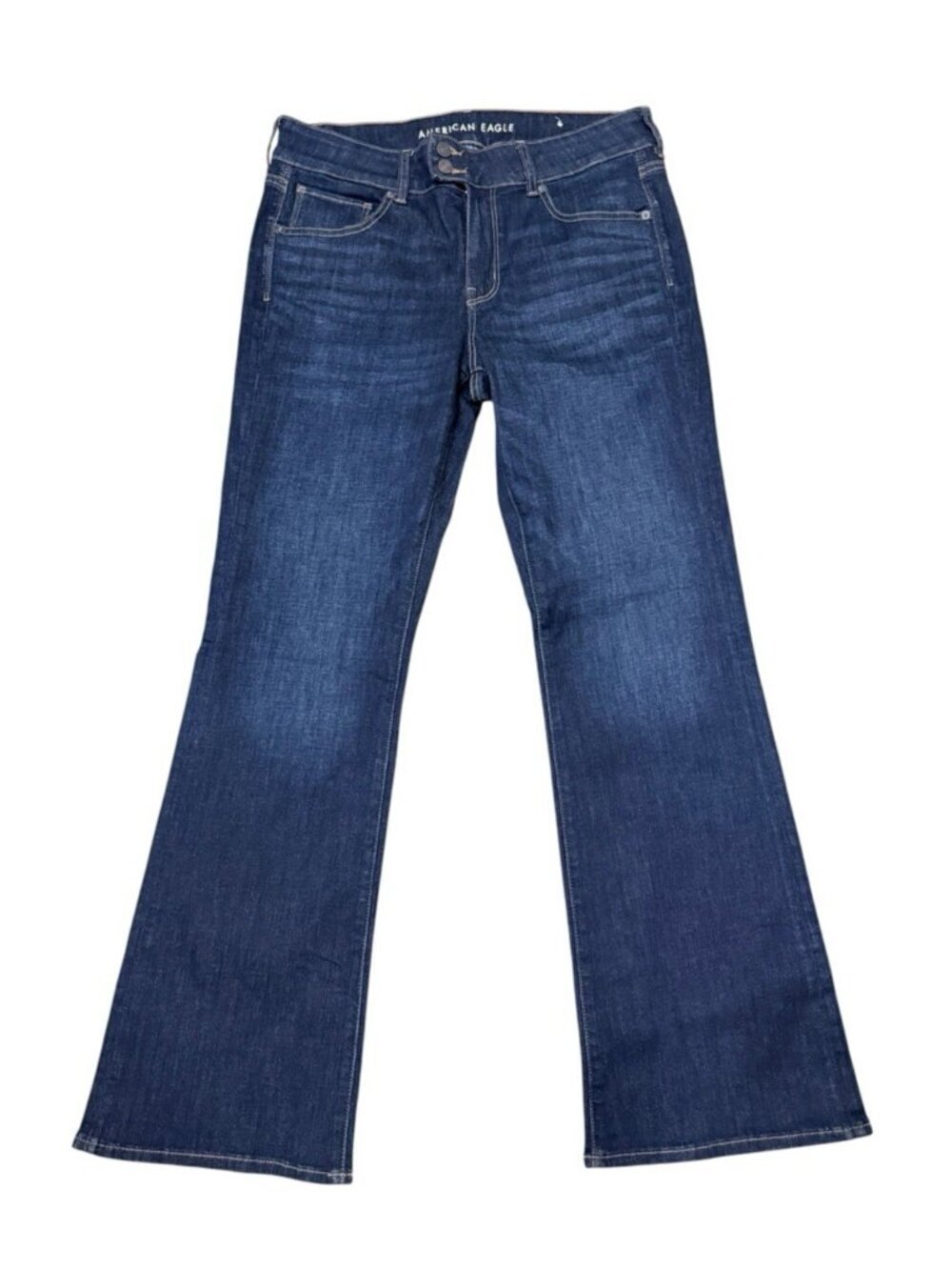 American Eagle Kickboot Dark Wash Jeans Women's Size 14 Regular Western Festival